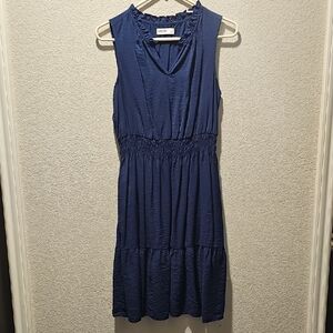 Sonoma Navy Sleeveless Midi Dress